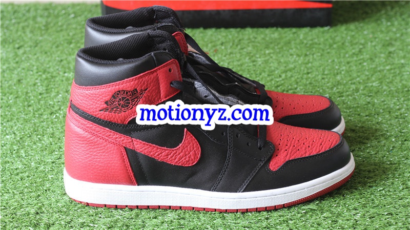 Tumbled Leather Air Jordan 1 OG High Banned 2017